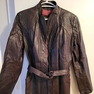 Purple vintage leather jacket